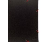 Exacompta Chemise à élastiques 59502E A3 3 rabats Carte lustrée 600 g/m² Noir 1 pc