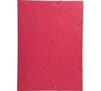 Exacompta Chemise à élastique 3 rabats A3 – Carte lustrée 600 g/m² – Rouge