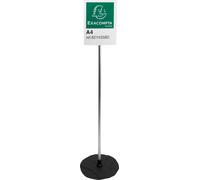Exacompta 5x Présentoir sur pied aluminium vertical A4 Noir/alu/cristal 8214358D