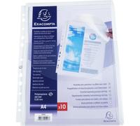 Exacompta 5x Sachet de 10 pochettes à soufflet avec rabat PP 20/100e A4 5503E