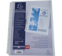 Exacompta 5x Sachet de 10 pochettes à soufflet sans rabat PP 20/100e A4 5507E