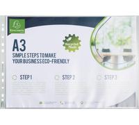 Exacompta 5x Sachet de 10 pochettes perforées PP A3 Translucide 6230E