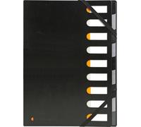 Exacompta 5x Trieur rigide dos extensible 9 compartiments noir Noir 55334E