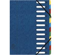 Exacompta 6x Trieur à fenêtres véritable 12 compartiments Bleu 55122E