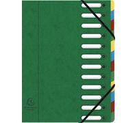 Exacompta 6x Trieur à fenêtres véritable 12 compartiments Vert 55123E