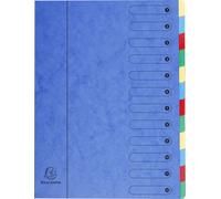Exacompta 6x Trieur extensible élastique fenêtres imprimées 12 A4 Bleu 5112E