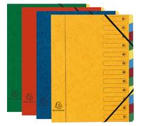 Exacompta 6x Trieur fenêtres imprimées Véritable 12 compartiments assort. 5212E