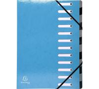 Exacompta 6x Trieur Harmonika Iderama 12 compartiments Bleu clair 53927E