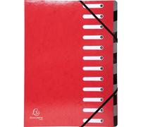 Exacompta 6x Trieur Harmonika Iderama 12 compartiments Rouge 53925E