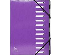 Exacompta 6x Trieur Harmonika Iderama 12 compartiments Violet 53926E