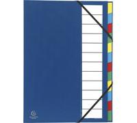 Exacompta 6x Trieur rigide Ordonator dos extensible 12 compartiments Bleu 55342E