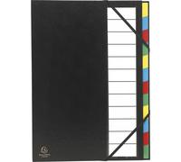 Exacompta 6x Trieur rigide Ordonator dos extensible 12 compartiments Noir 55341E