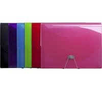 Exacompta 6x Trieur valisette 13 compartiments en PP PP 24x32cm assort. 58770E