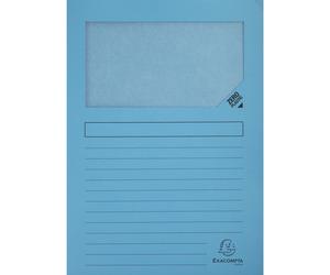 Exacompta 8x 50 chemises à fenêtre à soufflet 160g/m2 22x31cm assort. 50550E
