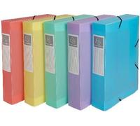 Exacompta 8x Boite de classement Dos 60mm PP 7/10e pastel A4 assort. 59370E