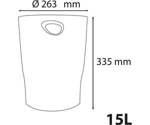 Exacompta 8x Corbeille à papier Ecobin Couleurs assorties 45302D