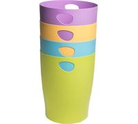 Exacompta 8x Corbeille à papier Ecobin Pop N'Co Couleurs assorties 453909D