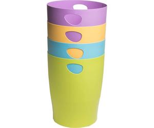 Exacompta 8x Corbeille à papier Ecobin Pop N'Co Couleurs assorties 453909D