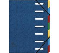 Exacompta 8x Trieur à fenêtres Véritable 7 compartiments Bleu 55072E