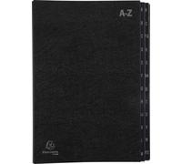 Exacompta 8x Trieur rigide 24 compartiments alphabétiques- 24x34cm Noir 57024E