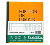 Registre piqûre position de compte Exacompta 950