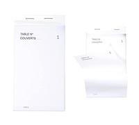 Exacompta 96202E Paquet de 10 Blocs Maitre d'Hôtel format vertical comprenant 50 feuilles tripli 15 x 8 cm & Paquet de 10 Blocs Maitre d'Hôtel format vertical comprenant 50 feuilles dupli 17 x 9,5 cm