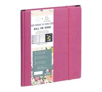 Exacompta Agenda de bureau All in One Easytime 21S spiralé Mini Labo - 15 x 21 cm - Semainier - 2027 - Rose