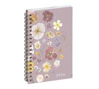 Exacompta 1608027E Agenda de poche Eurotime 16S spiralé Chemin des Marettes intérieur recyclé 9 x 16 cm Semainier Janvier à décembre 2026 - Rose