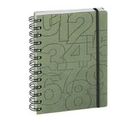 Exacompta 1844713E - Agenda journalier Forum Preston - 12 x 17 cm - Août 2025 à juillet 2026 - Couleur kaki