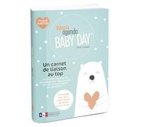 Exacompta - Agenda Journalier Baby Day 15x21cm - Lien parents-lieu de garde | Pour le suivi quotidien de l'enfant de 0-3 ans, Non daté, 1 page par jour, Couverture lavable personnalisable