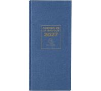 EXACOMPTA - Agenda Journalier de Bureau Banquier Long Euro et Cents - Janvier 2027 à Décembre 2027 - Format 16 x 34 cm - 1 volume - Coloris Aléatoires