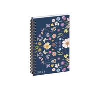 Exacompta Agenda Poche Eurotime 16s Spiralé Chemin Des Marettes Recyclé 9x16 Cm Bleu