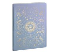 Exacompta - Agenda semainier Auréa 15x21cm - Sept 2026 à déc 2027 Bleu | Grille sad 16, Couverture amovible, Broché, Papier blanc Clairefontaine, Fabriqué en France