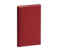 Exacompta Agenda semainier Espace 17S Rialto 9x17,5cm Janv à déc 2027 Rouge | La Semaine sur 2 pages, RDV par heure, Tranche naturelle, Spirale, Papier Ivoire Clairefontaine, Fabriqué en France