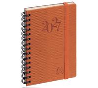 Exacompta - Agenda semainier Eurotime 13S Swan 9x13cm - Janv à déc 2027 | La Semaine sur 2 pages, RDV par heure, Couleur aléatoire, Spirale, Papier ivoire Clairefontaine, Fabriqué en France