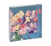 Exacompta - Agenda semainier Lady 18S 15x17cm - Janv à déc 2027 Fleurs | La Semaine sur 2 pages, RDV par heure, Papier blanc Clairefontaine, Fermeture élastique, Pochette transparente, Spirale