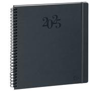 Exacompta Agenda semainier Swan à spirales 22S - 18,5 x 22,5 cm - Gris - 2027
