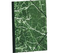 Carton à dessin exacompta papier marbré vernis raisin dos toilé renforcé fermeture élastique 52x67cm vert