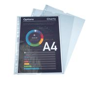 Bloc exacompta pochettes perforees detachables lisse 11 trous 55 microns 210x297 mm 50 unites