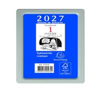 Exacompta - Bloc éphéméride comique 6,5x9,7cm sur plaque Bleu - 2027 | A effeuiller chaque jour, Boitier plastique, Carte perforée pour fixation murale, Fabriqué en France