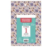 Exacompta - Bloc éphéméride neutre 9,2x13,3cm sur plaque papier - 2027 | A effeuiller chaque jour, Boitier plastique, Carte perforée pour fixation murale, Fabriqué en France