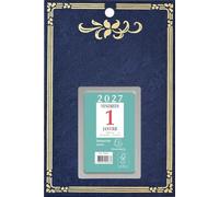 Exacompta - Bloc éphéméride neutre Skytos 6,5x9,7 cm sur plaque - 2027 | A effeuiller chaque jour, Boitier plastique, Visuel aléatoire, Carte perforée pour fixation murale, Fabriqué en France