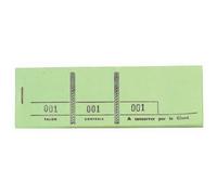 EXACOMPTA Bloc passe-partout 100 feuillets numérotés de 3 volets - Format 4,8x15 cm - Vert