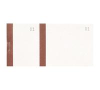 EXACOMPTA Bloc vendeur à bande couleur 100 feuillets double numérotage - Format 6 ,6x13,5 cm - Bistre