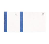 EXACOMPTA Bloc vendeur à bande couleur 100 feuillets double numérotage - Format 6 ,6x13,5 cm - Bleu