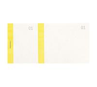 EXACOMPTA Bloc vendeur à bande couleur 100 feuillets double numérotage - Format 6,6x13,5 cm - Jaune