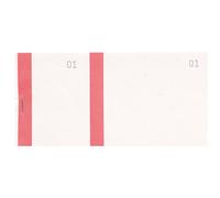 EXACOMPTA Bloc vendeur à bande couleur 100 feuillets double numérotage - Format 6 ,6x13,5 cm - Rouge