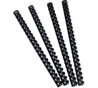 Baguette reliure anneaux plastique Exacompta 16 mm noir - Boite de 100