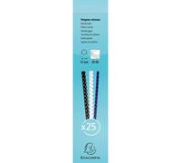 Baguette reliure anneaux plastique 12 mm Exacompta - Boîte de 25