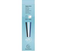 Exacompta - Réf. 76501E - Boîte de 25 reliures spirales en PVC noir 16 mm - permet de relier 90 à 120 feuilles de 80g format A4 ou A3 paysage - convient pour tout type de machine à relier à anneaux
